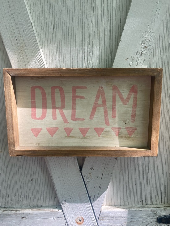 Hobby Lobby Other - Dream Rustic Wooden Wall Sign - Pink